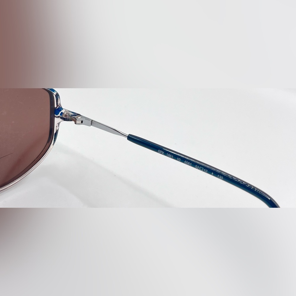 Vintage Silhouette SPX 1861 Blue Translucent Oval Sunglasses Frames Only - Picture 7 of 8
